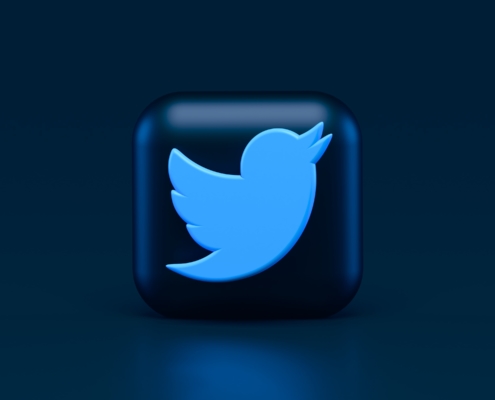 3D Twitter icon featured in article about Twitter verification scams and phishing