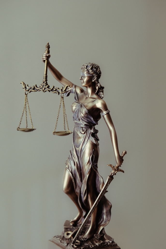 Statue of lady justice. We empower success of legal offices and many other organizations